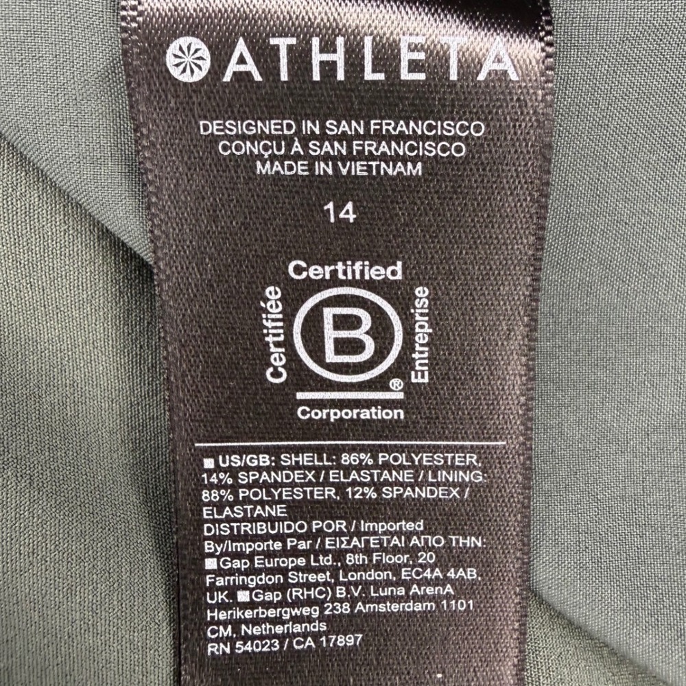 Athleta Womens Sage Green Drawstring Tie Waist Blazer Jacket Size 14 - Picture 8 of 9